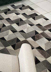 Cowhide Patchwork Rug