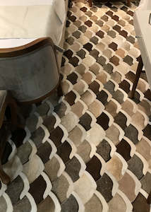 Animal Hides: Tan Branco Cowhide Patchwork Rug