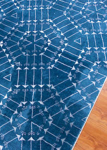 Modern Style Blue Area Rug