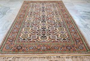Rugs: Oriental Agra Hand-Knotted Wool Small Hallway Indian Runner Rug