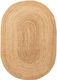 Oval Natural Plain Handmade Jute Rug