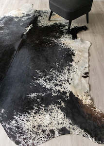 Salt Pepper Cowhides: Salt Pepper Black & White Cowhide Rug (Size: 250 X 240 CM) CHR1837