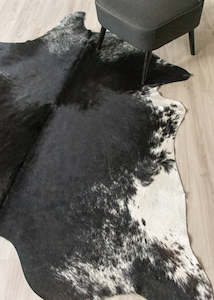 Salt Pepper Black & White Cowhide Rug (Size: 220 X 200 CM) CHR1823