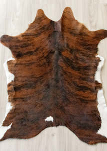 Calf Skin Rugs: Calfskin - Brindle (Size: 110 X 90 CM)