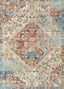 Red Rugs: Multi-Colour Vintage Area Rug