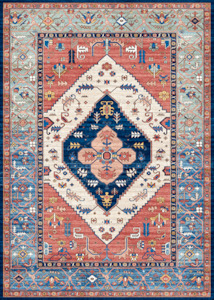 Red Rugs: Multi-Colour Vintage Area Rug