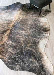 (Rare) Grey Brindle Cowhide Rug (Size: 240 X 220 CM) CHR1873