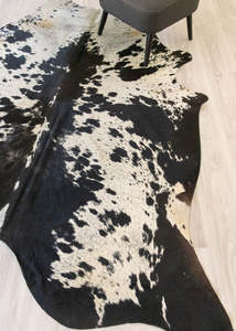 Salt Pepper Black & White Cowhide Rug (Size: 260 X 210 CM) CHR2141