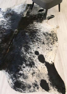 Salt Pepper Black & White Cowhide Rug (Size: 240 X 190 CM) CHR2138