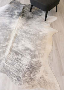 Grey Brindle Cowhide Rugs: (Rare) Grey Brindle Cowhide Rug (Size: 240 X 190 CM) CHR2076