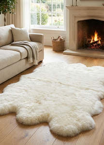 Teal Rugs: Sexto Sheepskin Rug – Oversized Natural Luxury
