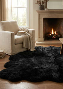Teal Rugs: Octo Sheepskin Rug – Ultimate Oversized Natural Statement