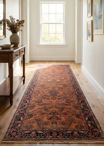 Oriental Agra Hand-Knotted Wool Hallway Indian Runner Rug - 75 x 270 CM