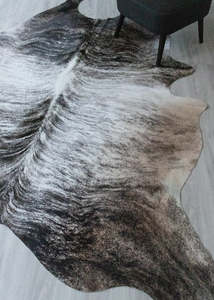 Cowhide Rugs Nz: (Rare) Grey Brindle Cowhide Rug (Size: 290 X 230 CM) CHR2544
