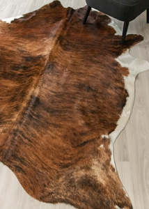 Cowhide Rugs Nz: Dark Brindle Cowhide Rug (Size: 230 X 200 CM) CHR2530