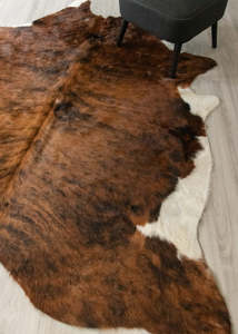 Cowhide Rugs Nz: Dark Brindle Cowhide Rug (Size: 250 X 210 CM) CHR2529