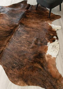 Cowhide Rugs Nz: Dark Brindle Cowhide Rug (Size: 270 X 240 CM) CHR2528