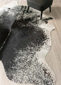 Salt Pepper Cowhides: Salt Pepper Black & White Cowhide Rug (Size: 270 X 210 CM) CHR2434