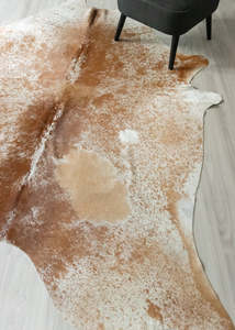 Salt Pepper Brown & White Cowhide Rug (Size: 260 X 220 CM) CHR2432