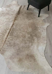 Champagne Cowhides: (Rare) Champagne Cowhide Rug (Size: 250 X 220 CM) CHR2408
