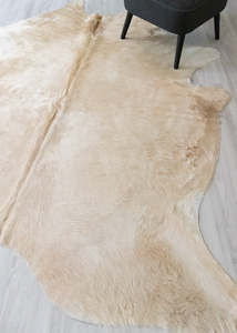 Champagne Cowhides: (Rare) Champagne Cowhide Rug (Size: 250 X 220 CM) CHR2375