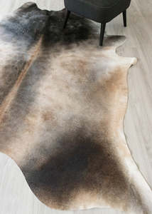 Metallic Rustic Cowhide Rugs: (Rare) Metallic/Rustic Cowhide Rug (Size: 240 X 220 CM) CHR2352