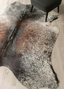(Rare) Salt Pepper Tri-Color Cowhide Rug (Size: 230 X 200 CM) CHR2603