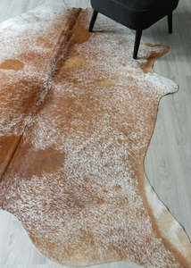 Salt Pepper Brown & White Cowhide Rug (Size: 230 X 200 CM) CHR2416