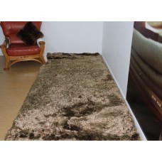 Products: Heavenly soft shaggy runner olive green &amp. Dark brown 120x300cm(wp)