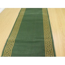 Modern design runner green &amp. Brown Width-80cm x length-cut to order