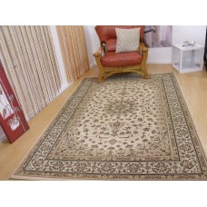 Extra large soft &amp. Thick heavy duty kohinoor traditional design rug beige 2.4x3.4m