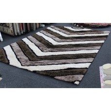 Products: Super soft extra thick kyra scarborough designer shaggy rug brown &amp. White 250x350cm