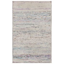 Ivory Whisper Hand-Woven Sari Silk Abstract Rug 2' x 3