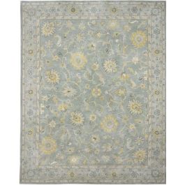 Maren Handmade Persian Floral Wool Rug - Luxurious Porcelain Design