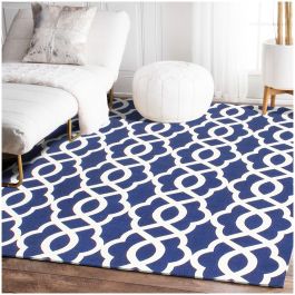 Nautical Knots Handmade Navy Indoor Rug - Clearance