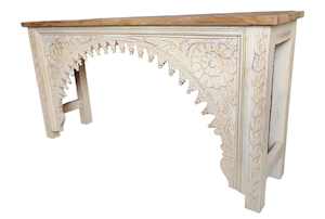 Indian Furniture: RATRI MANGO WOOD CARVED CONSOLE TABLE