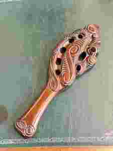 Maori New Zealand: Whanga wood carved Maori Patu