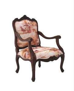 French Furniture: REGENCY MAHOGANY ARM CHAIR