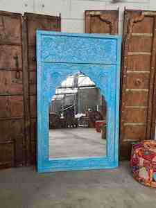 Mirrors: Rajasthani Indian Carved Large Mirror