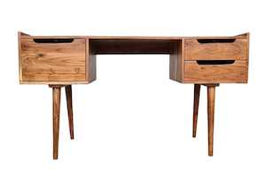 Office Furniture: MARGO SOLID WOOD WRITING DESK