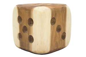 Coffee Tables: Wooden Dice Table