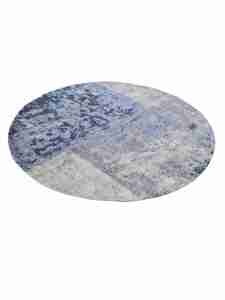 Rugs: Modernist Round Distressed Rug