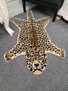 Wool Leopard Rug (Hand Made)