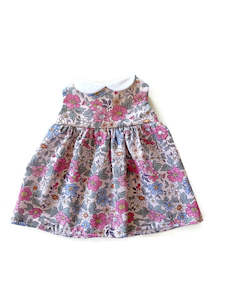 Animal Softies: Dress-up Doll Outfit - Pink pastel floral dress
