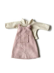 Meadow Folk Outfit - Corduroy pinafore & jersey top