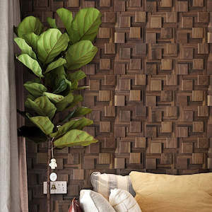 Black Walnut Wall Decoration Art Acoustic Diffuser Panel Solid Wood Mosaic Tile &hellip;