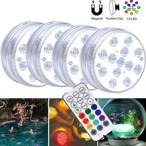 Pond Pump: 10Led Swimming Pool Light Remote Control RGB Dive Fish Light LED Underwater Lamp Portable Battery Operated for Vase Aquarium