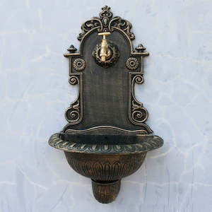 Antique Gold Cast Iron Wall Mounted Hand Sink Farm House Home Garden Decor Heavy&hellip;