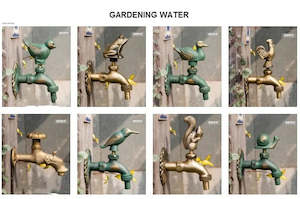 Decorative Antique Brass Garden Outdoor Faucet Cold Water Tap - With a Set of Br&hellip;