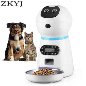 Automatic Dog And Cat Feeder 3.5 Liters Dry Food Dispenser Plus 2L Water Feeder &hellip;